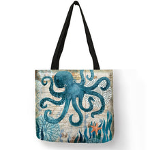 Load image into Gallery viewer, Customize Tote Bag Seahorse