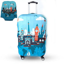 Load image into Gallery viewer, Thicker Blue City Luggage Travel Suitcase