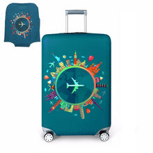 Load image into Gallery viewer, Thicker Blue City Luggage Travel Suitcase