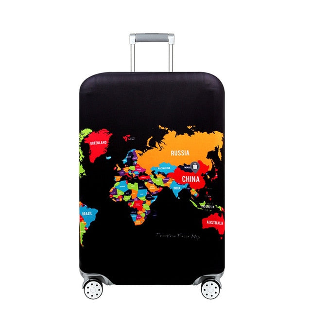 World Map Travel Luggage Suitcase