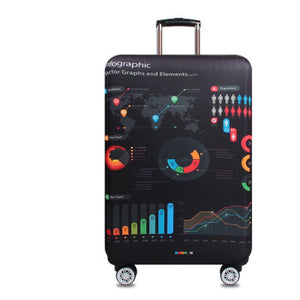 World Map Travel Luggage Suitcase